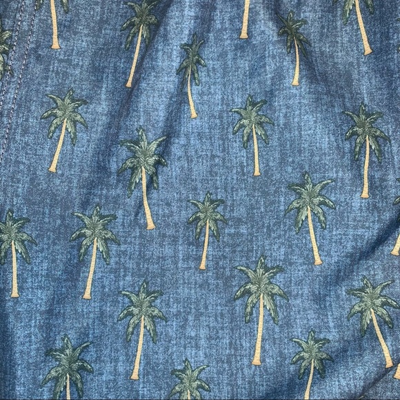 🆕 Blue Palm Tree Bathing Suit Swim by Trunks Surf & Swim Co Swim Shorts - Picture 5 of 7